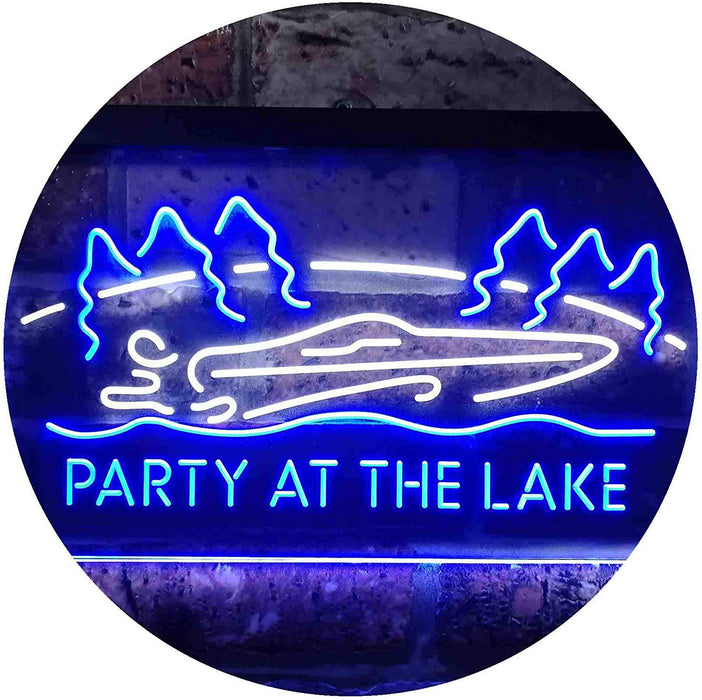 Party at The Lake Cabin Decor LED Light Sign - Way Up Gifts