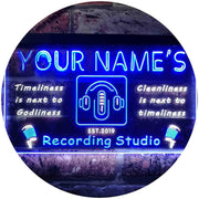 Personalized Recording Studio LED Light Sign - LED Gift Works