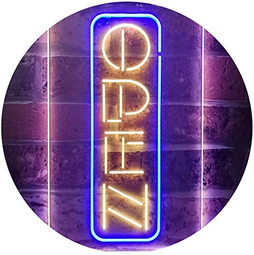 Vertical Open Sign LED Light Sign - Way Up Gifts