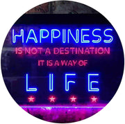 Happiness is a Way of Life Quotes Bedroom Decor LED Light Sign - LED Gift Works