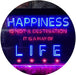 Happiness is a Way of Life Quotes Bedroom Decor LED Light Sign - Way Up Gifts