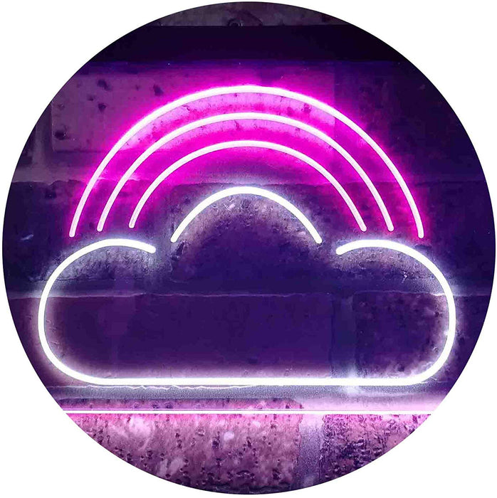 Rainbow Cloud Kids Room Decor LED Light Sign - Way Up Gifts