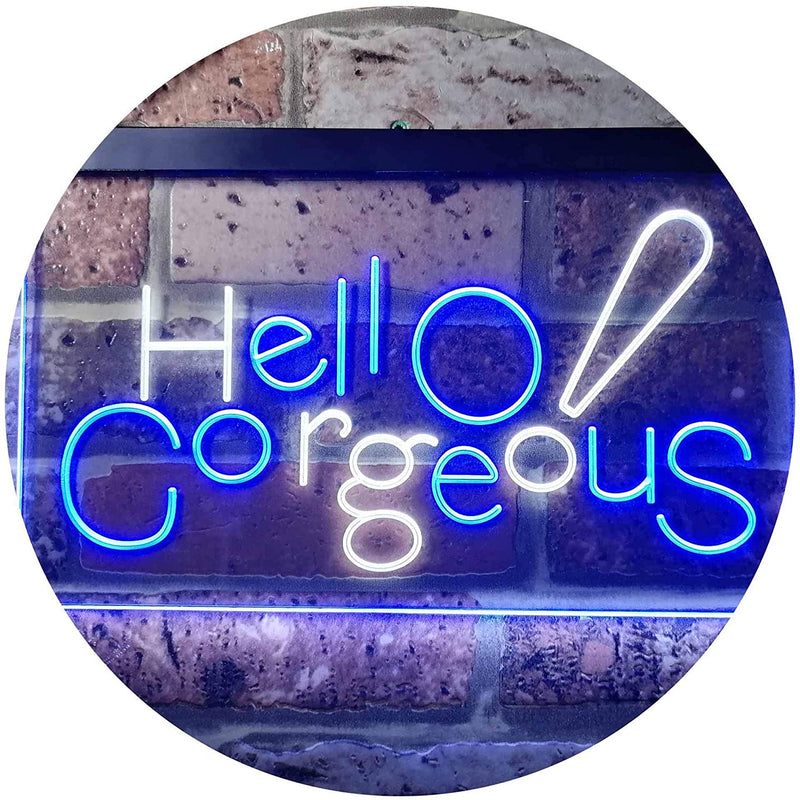 Beauty Shop Hello Gorgeous LED Light Sign - LED Gift Works