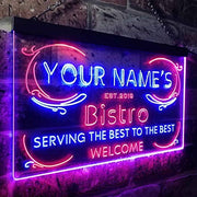 Personalized Bistro LED Light Sign - LED Gift Works