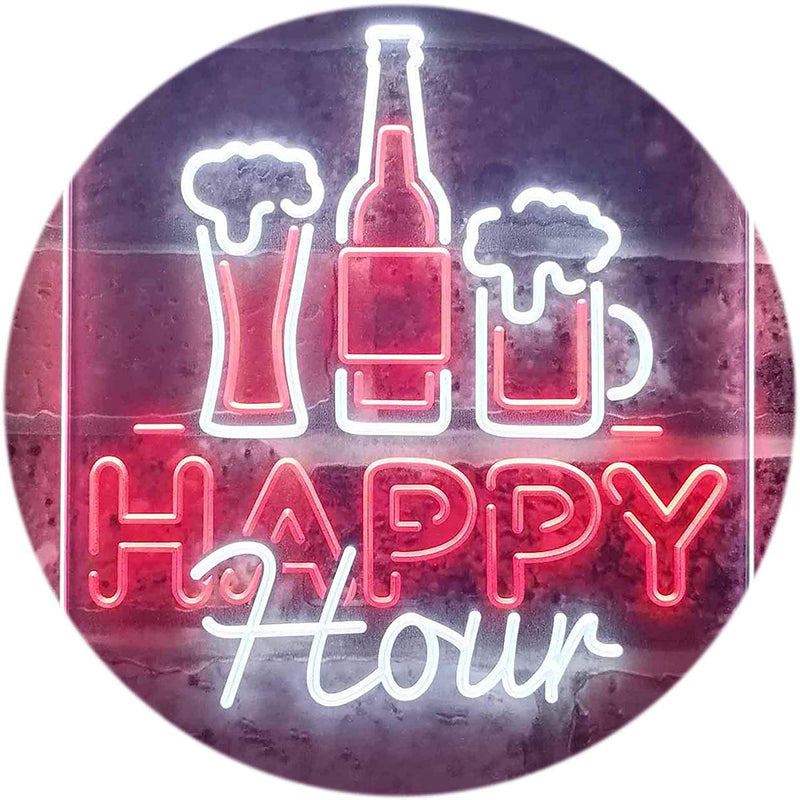 Happy Hour LED Light Sign - LED Gift Works