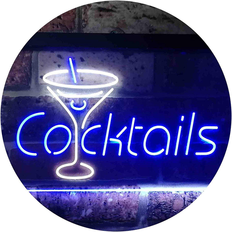 Cocktails LED Light Sign - LED Gift Works