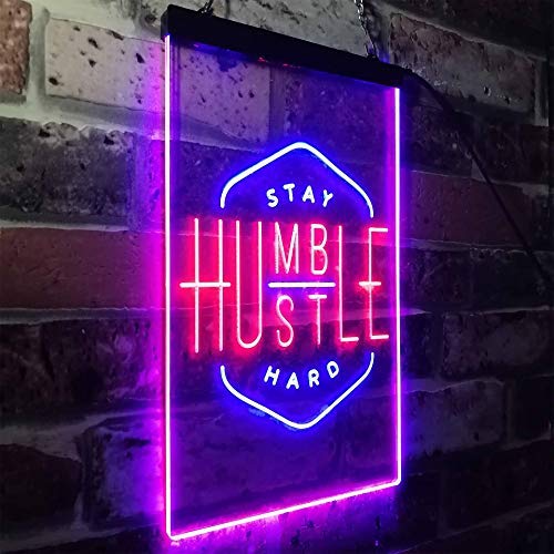 Stay Humble Hustle Hard LED Light Sign - Way Up Gifts