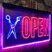 Barber Scissors Hair Cuts Open LED Light Sign - Way Up Gifts
