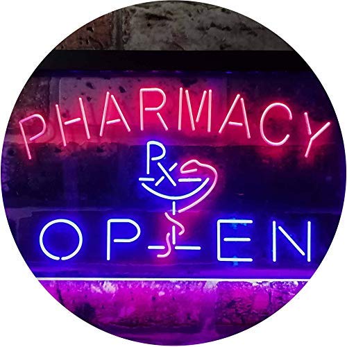 RX Pharmacy Open LED Light Sign - LED Gift Works