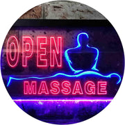 Open Massage LED Light Sign - LED Gift Works