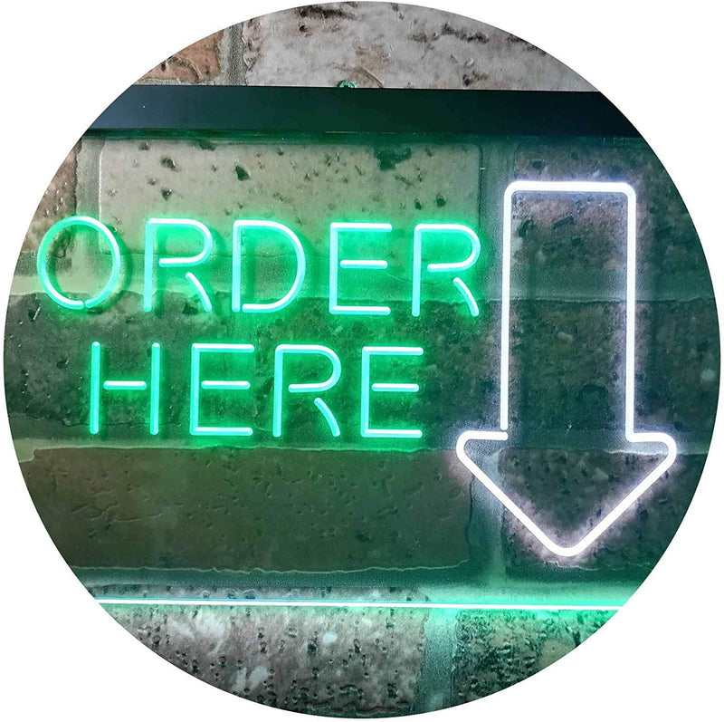 Arrow Order Here LED Light Sign - LED Gift Works
