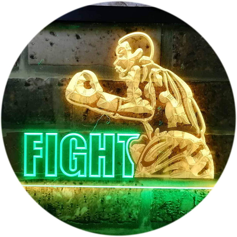 Fitness Gym Boxer Fight Boxing Man Cave LED Light Sign - LED Gift Works