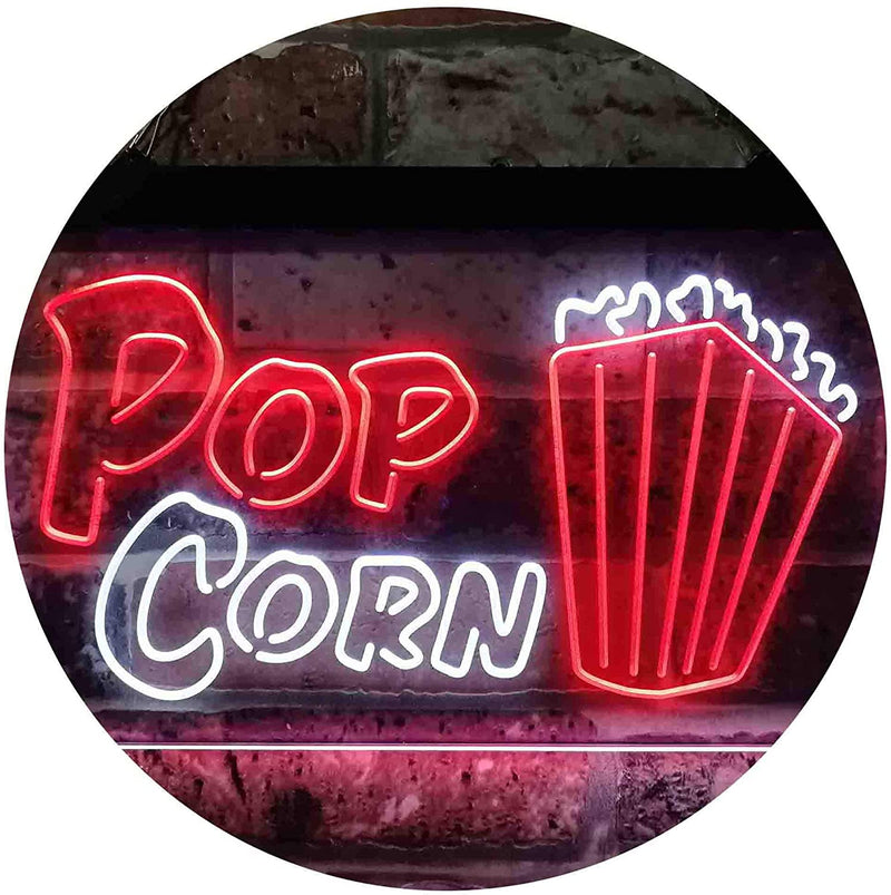 Movie Theater Popcorn LED Light Sign - LED Gift Works