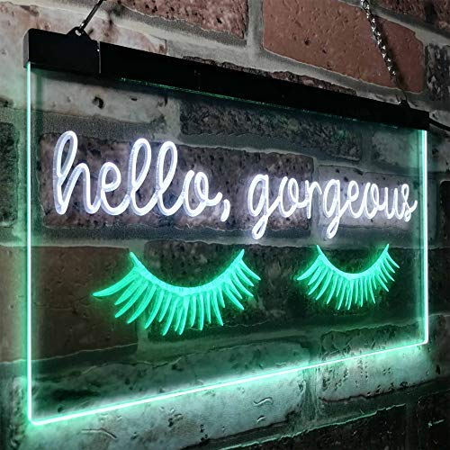 Eyelash Hello Gorgeous LED Light Sign - Way Up Gifts