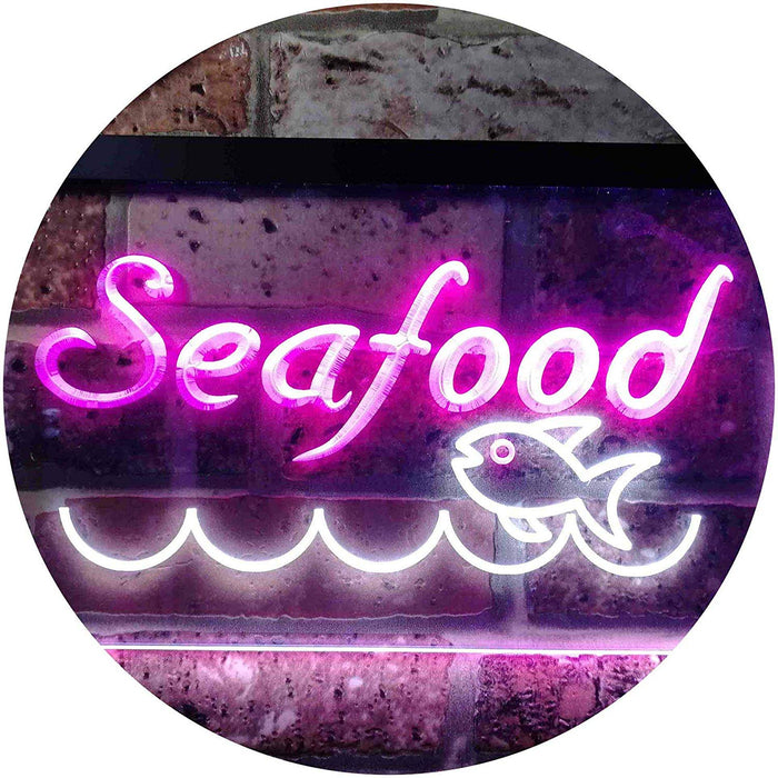 Fish Seafood Restaurant LED Light Sign - Way Up Gifts