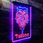 Hannya Mask Tattoo LED Light Sign - LED Gift Works