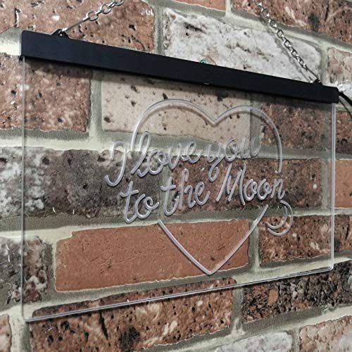 I Love You to The Moon LED Light Sign - Way Up Gifts