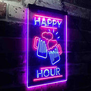 Beer Mugs Cheers Happy Hour LED Light Sign - LED Gift Works