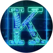 Family Name Letter K Monogram Initial LED Light Sign - LED Gift Works