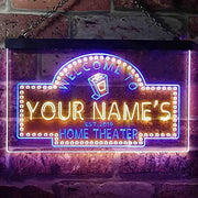 Personalized Movie Room Home Theater LED Light Sign - LED Gift Works