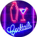 Cocktail Shaker Drinks Cocktails LED Light Sign - Way Up Gifts