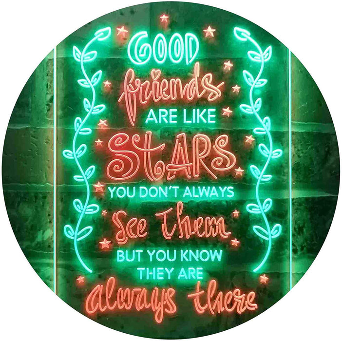 Good Friends Like Stars Always There LED Light Sign - Way Up Gifts