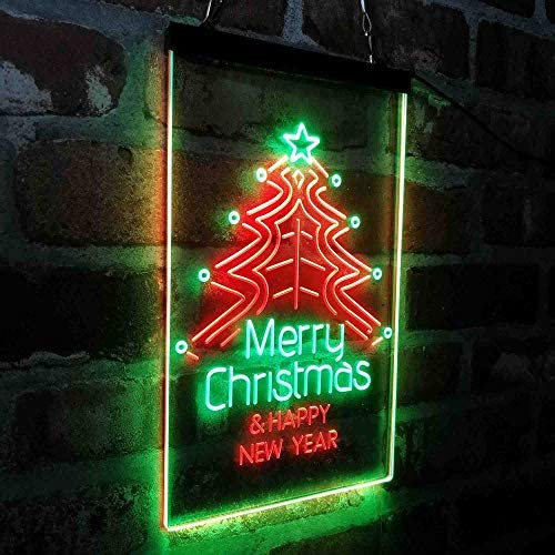 Merry Christmas Happy New Year LED Light Sign - LED Gift Works
