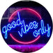 Good Vibes Only Circle LED Light Sign - Way Up Gifts