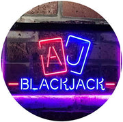 Poker Blackjack LED Light Sign - LED Gift Works