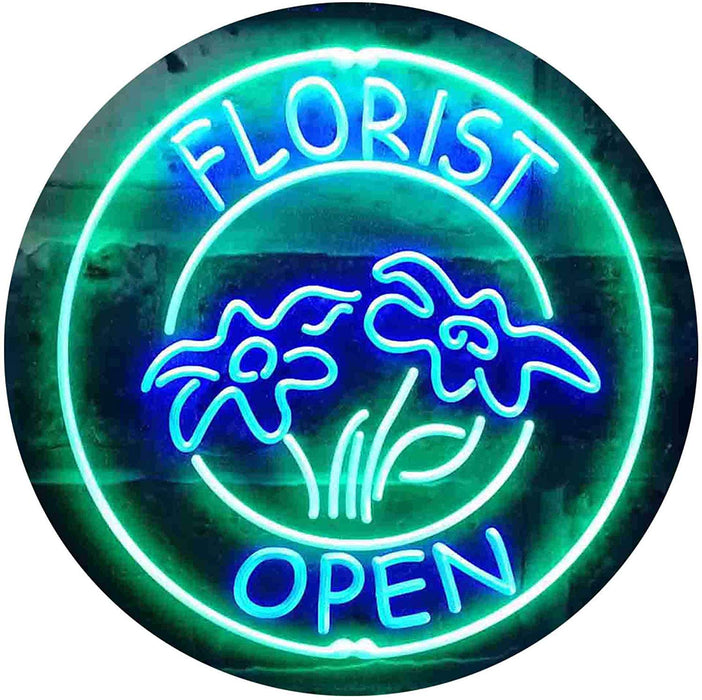 Flower Shop Open Florist LED Light Sign - Way Up Gifts