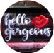 Lips Hello Gorgeous LED Light Sign - Way Up Gifts