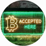 Bitcoin Accepted Here LED Light Sign - LED Gift Works
