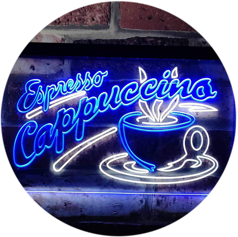 Coffee Shop Espresso Cappuccino LED Light Sign - LED Gift Works