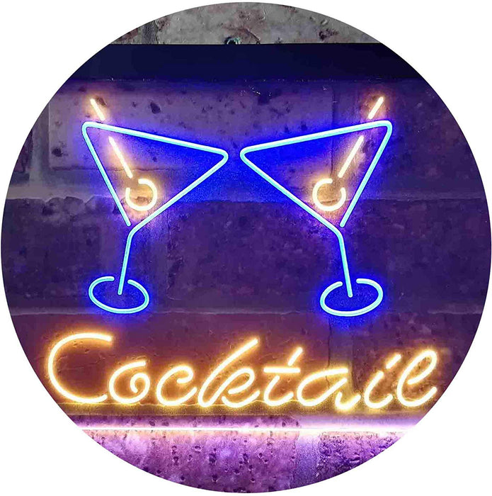 Cocktail Glasses Bar LED Light Sign - Way Up Gifts
