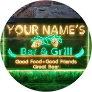 Personalized Bar & Grill LED Light Sign - LED Gift Works