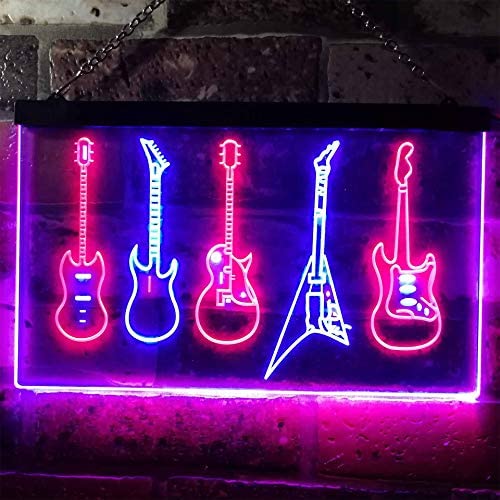 Music Guitar Set LED Light Sign - LED Gift Works