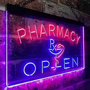RX Pharmacy Open LED Light Sign - LED Gift Works