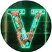 Family Name Letter V Monogram Initial LED Light Sign - Way Up Gifts