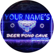 Personalized Beer Pong Man Cave LED Light Sign - LED Gift Works