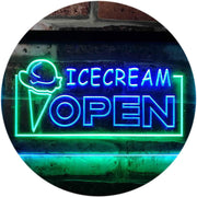 Open Ice Cream LED Light Sign - LED Gift Works