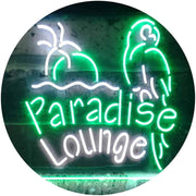 Parrot Paradise Lounge Bar LED Light Sign - LED Gift Works