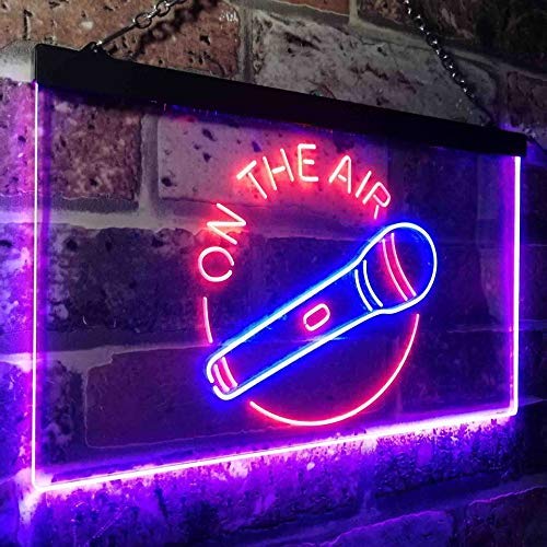 Microphone On The Air LED Light Sign - LED Gift Works