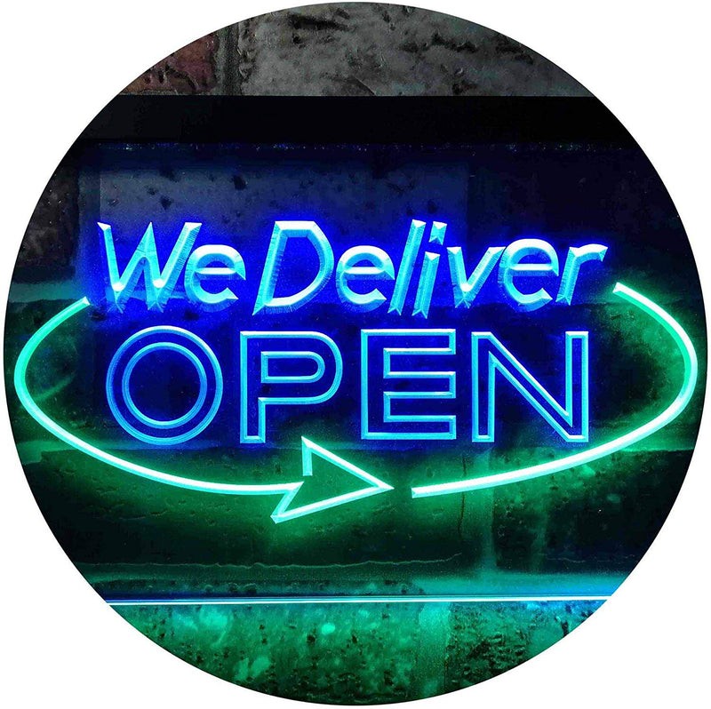 Open Delivery We Deliver LED Light Sign - LED Gift Works
