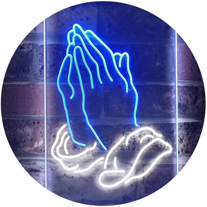 Religious Hands Praying LED Light Sign - Way Up Gifts