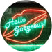 Lips Hello Gorgeous LED Light Sign - Way Up Gifts