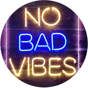 No Bad Vibes Room Display LED Light Sign - LED Gift Works
