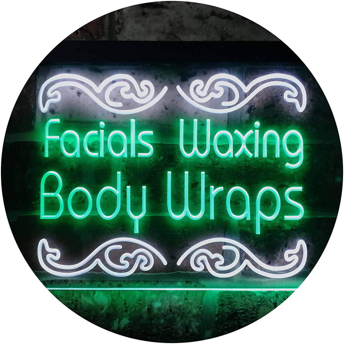 Facials Waxing Body Wraps LED Light Sign - Way Up Gifts
