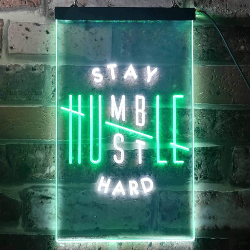Motivational Quote Stay Humble Hustle Hard LED Light Sign - Way Up Gifts