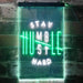 Motivational Quote Stay Humble Hustle Hard LED Light Sign - Way Up Gifts