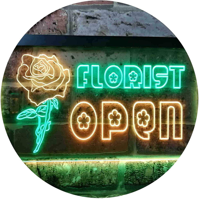 Flower Shop Florist Open LED Light Sign - LED Gift Works